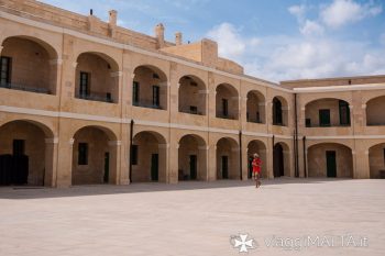 Cortile interno di Forte Sant'Elmo a Valletta