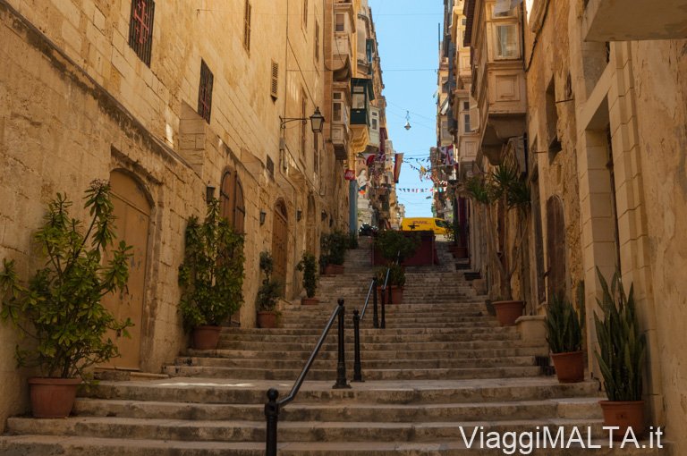 scale per stradine laterali di Valletta